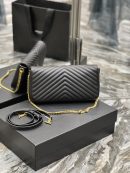 [REP 1:1] Saint Laurent Kata 99 Chain Bag Black With Gold Hardware For Women 10.2in/26cm YSL