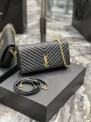 [REP 1:1] Saint Laurent Kata 99 Chain Bag Black With Gold Hardware For Women 10.2in/26cm YSL