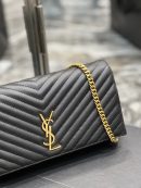 [REP 1:1] Saint Laurent Kata 99 Chain Bag Black With Gold Hardware For Women 10.2in/26cm YSL