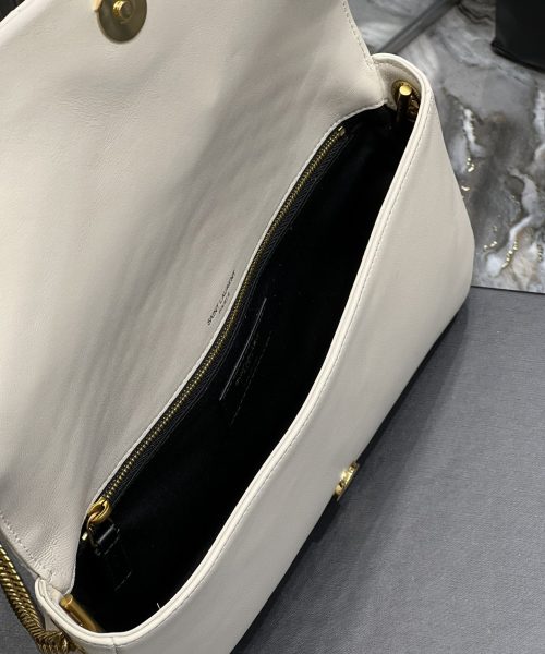 [REP 1:1] Saint Laurent Kata 99 Chain Bag White With Gold Hardware For Women 10.2in/26cm YSL