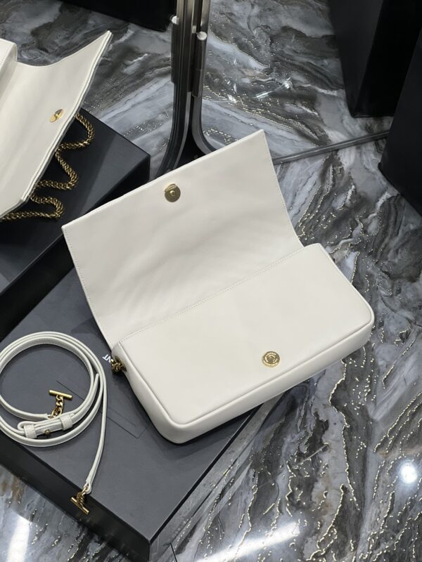 [REP 1:1] Saint Laurent Kata 99 Chain Bag White With Gold Hardware For Women 10.2in/26cm YSL