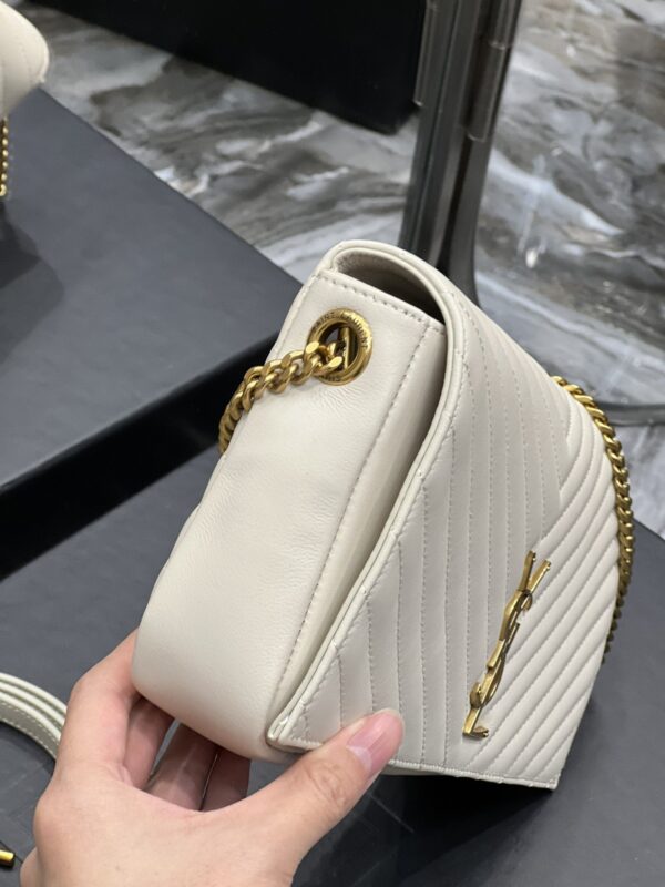 [REP 1:1] Saint Laurent Kata 99 Chain Bag White With Gold Hardware For Women 10.2in/26cm YSL