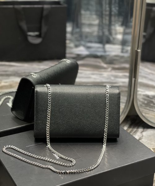 [REP 1:1] Saint Laurent Kata Medium Chain Bag Black With Tassel For Women 9.4in/24cm YSL 354119BOW0N1000