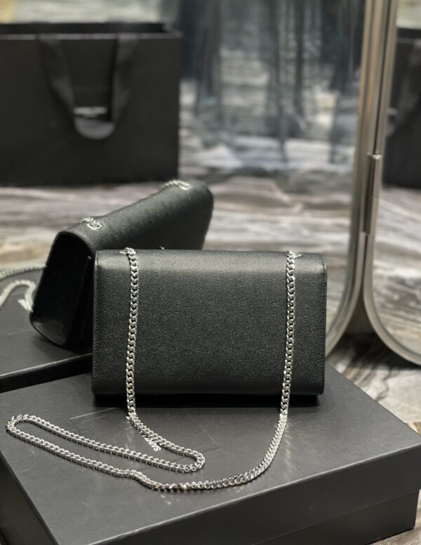 [REP 1:1] Saint Laurent Kata Medium Chain Bag Black With Tassel For Women 9.4in/24cm YSL 354119BOW0N1000