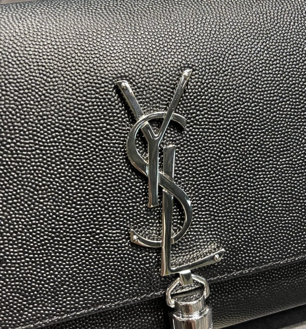 [REP 1:1] Saint Laurent Kata Medium Chain Bag Black With Tassel For Women 9.4in/24cm YSL 354119BOW0N1000