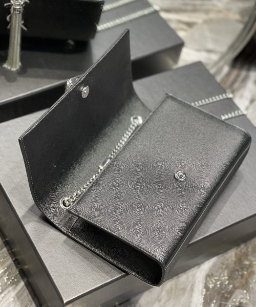 [REP 1:1] Saint Laurent Kata Medium Chain Bag Black With Tassel For Women 9.4in/24cm YSL 354119BOW0N1000