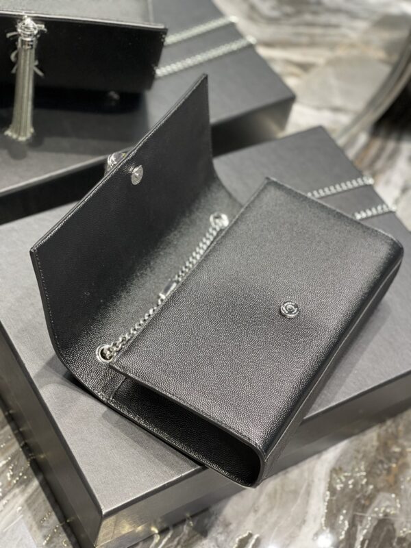 [REP 1:1] Saint Laurent Kata Medium Chain Bag Black With Tassel For Women 9.4in/24cm YSL 354119BOW0N1000