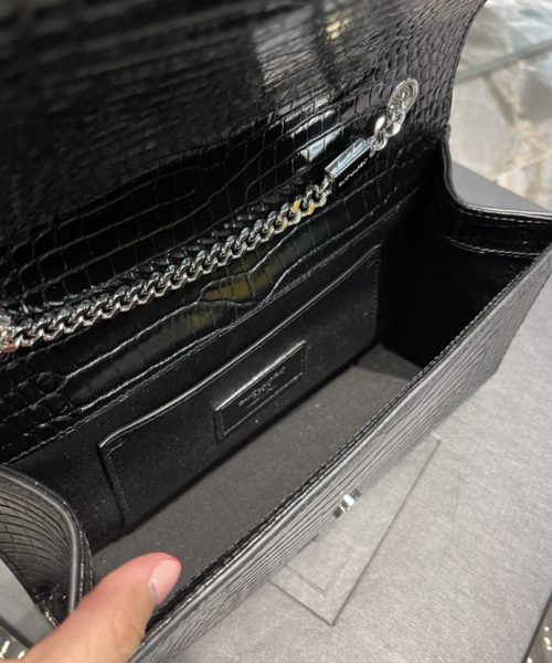 [REP 1:1] Saint Laurent Kata Medium Chain Bag Black With Tassel For Women 9.4in/24cm YSL 354119DND0N1000