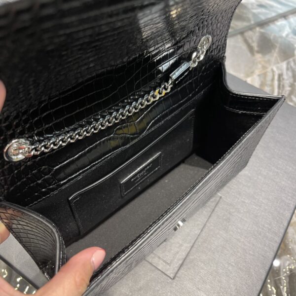[REP 1:1] Saint Laurent Kata Medium Chain Bag Black With Tassel For Women 9.4in/24cm YSL 354119DND0N1000
