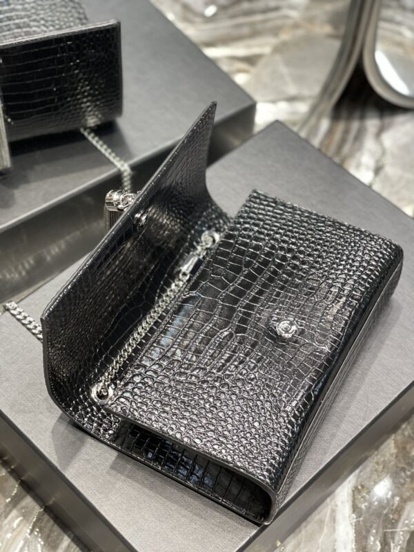 [REP 1:1] Saint Laurent Kata Medium Chain Bag Black With Tassel For Women 9.4in/24cm YSL 354119DND0N1000