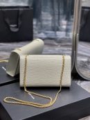 [REP 1:1] Saint Laurent Kata Medium Chain Bag White Vintage With Tassel For Women 9.4in/24cm YSL 354119DND0J9207