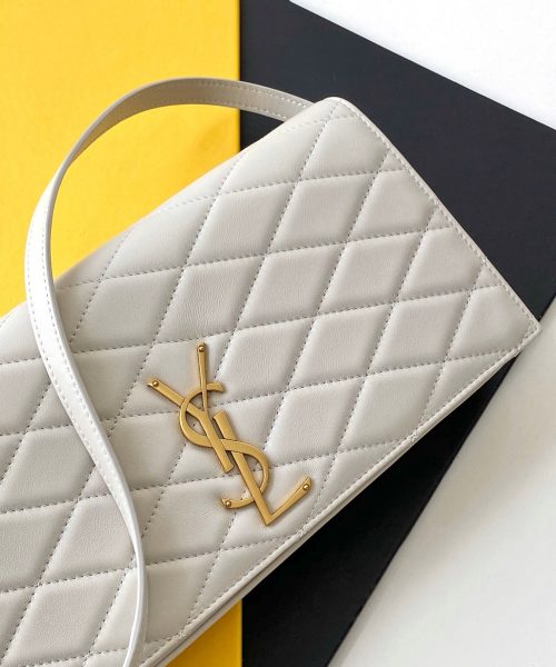 [REP 1:1] Saint Laurent Kate 99 Chain Bag White With Gold Hardware For Women 10.2in/26cm YSL