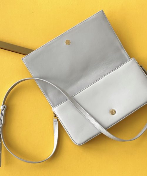 [REP 1:1] Saint Laurent Kate 99 Chain Bag White With Gold Hardware For Women 10.2in/26cm YSL
