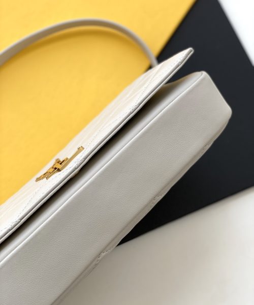 [REP 1:1] Saint Laurent Kate 99 Chain Bag White With Gold Hardware For Women 10.2in/26cm YSL