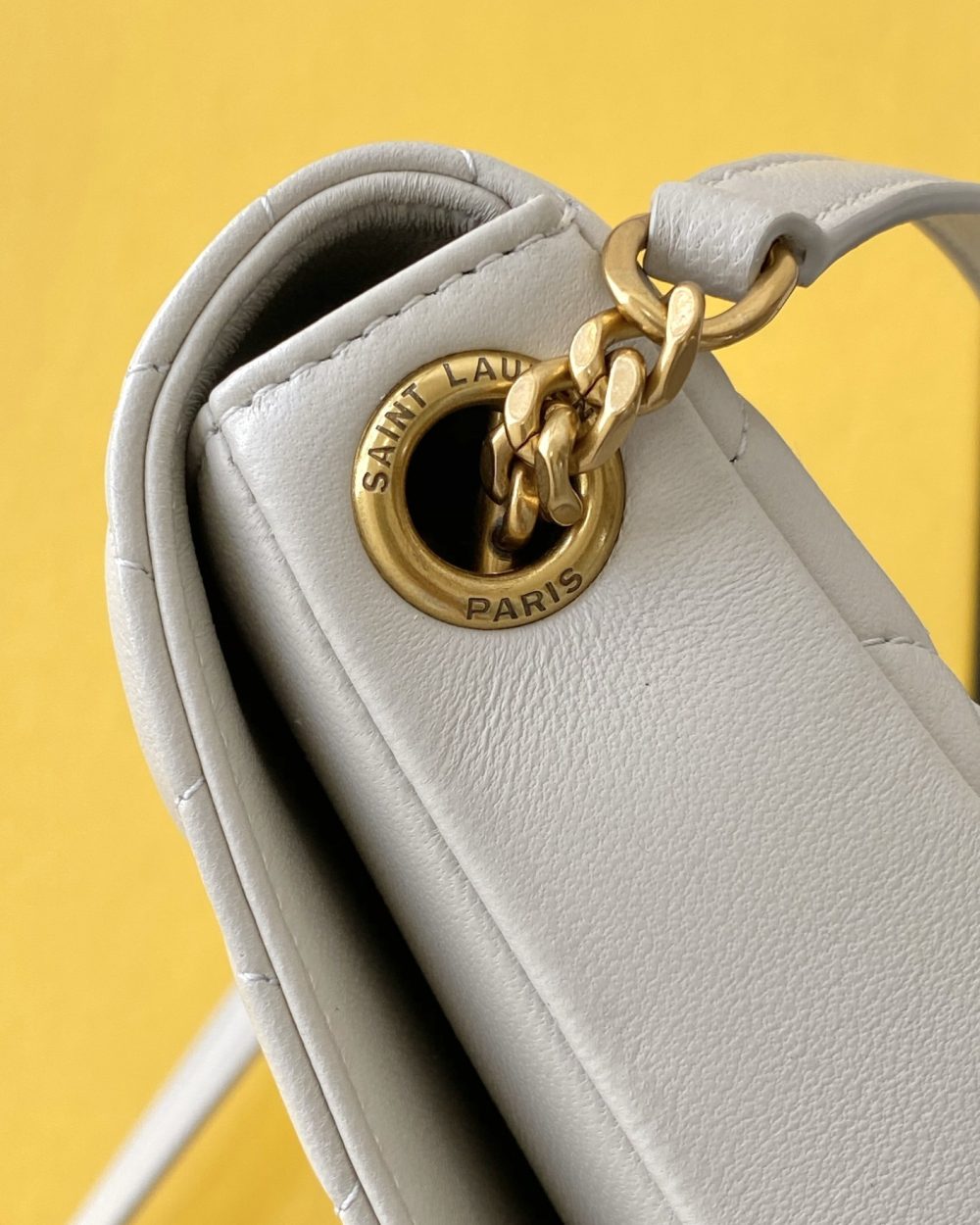 [REP 1:1] Saint Laurent Kate 99 Chain Bag White With Gold Hardware For Women 10.2in/26cm YSL