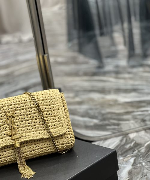 [REP 1:1] Saint Laurent Kate 99 Chain Bag With Tassel Beige For Women, Women's Bags 10.2in/26cm YSL