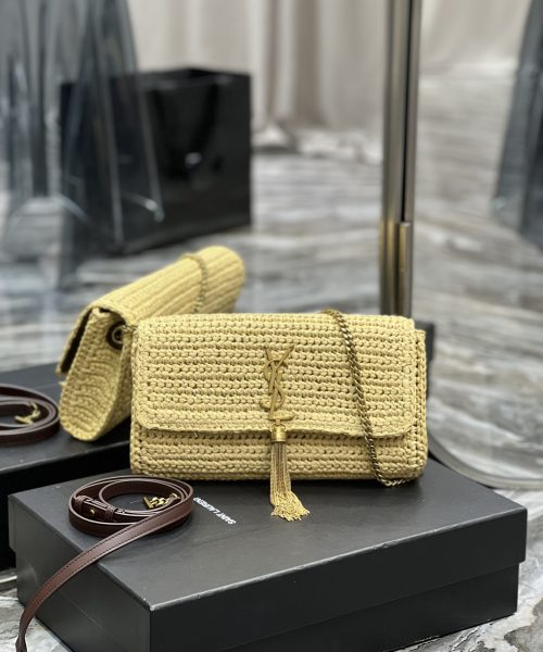 [REP 1:1] Saint Laurent Kate 99 Chain Bag With Tassel Beige For Women, Women's Bags 10.2in/26cm YSL