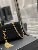 [REP 1:1] Saint Laurent Kate 99 Chain Bag With Tassel Black For Women, Women's Bags 10.2in/26cm YSL