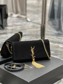 [REP 1:1] Saint Laurent Kate 99 Chain Bag With Tassel Black For Women, Women's Bags 10.2in/26cm YSL