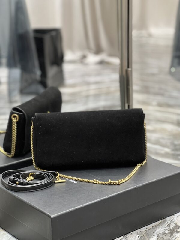 [REP 1:1] Saint Laurent Kate 99 Chain Bag With Tassel Black For Women, Women's Bags 10.2in/26cm YSL
