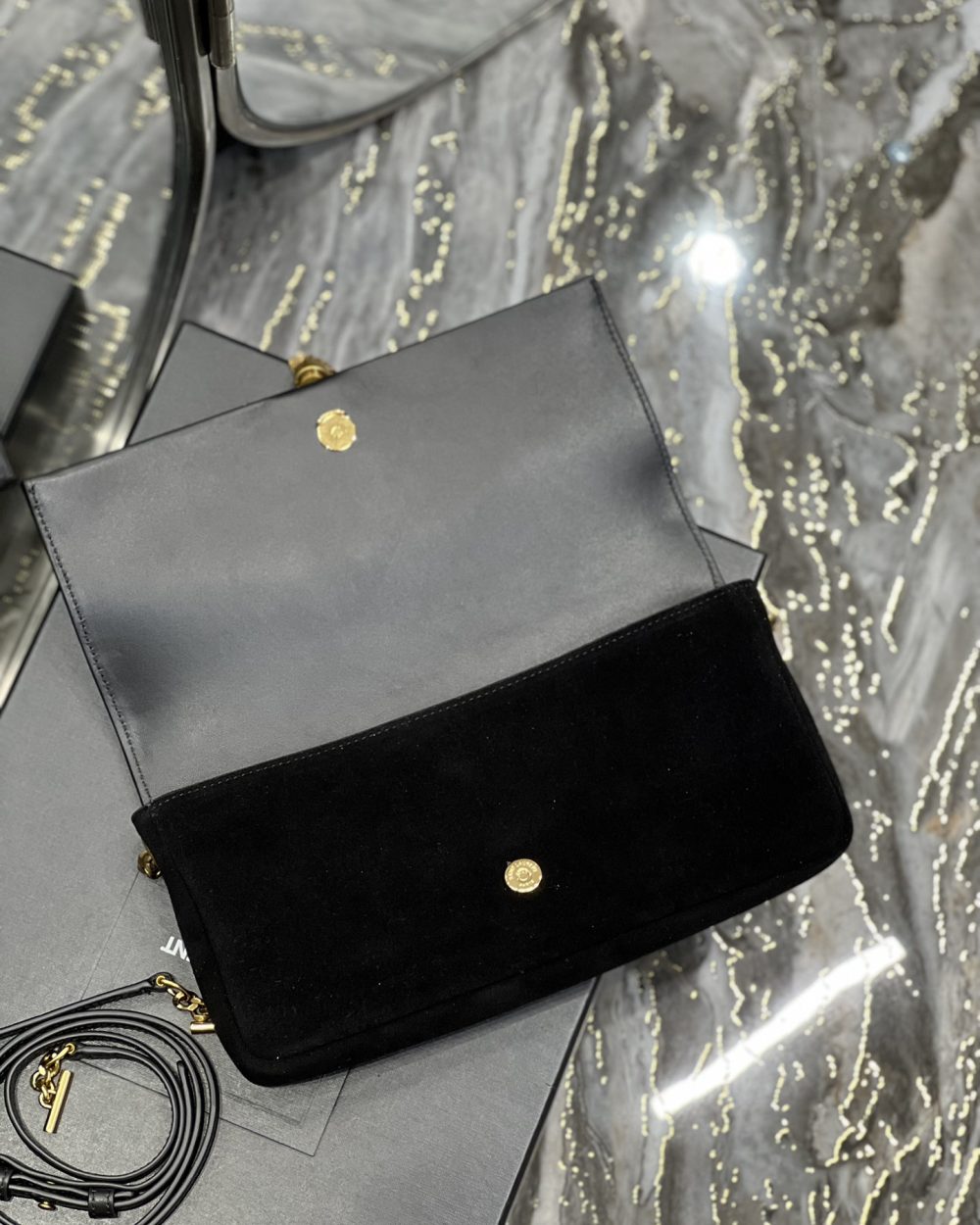 [REP 1:1] Saint Laurent Kate 99 Chain Bag With Tassel Black For Women, Women's Bags 10.2in/26cm YSL