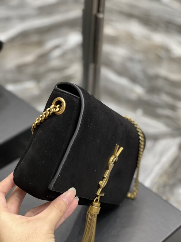 [REP 1:1] Saint Laurent Kate 99 Chain Bag With Tassel Black For Women, Women's Bags 10.2in/26cm YSL