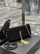 [REP 1:1] Saint Laurent Kate 99 Chain Bag With Tassel Black For Women, Women's Bags 10.2in/26cm YSL