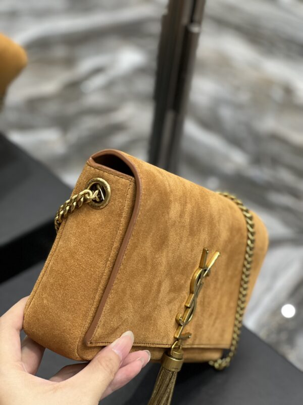 [REP 1:1] Saint Laurent Kate 99 Chain Bag With Tassel Brown For Women, Women's Bags 10.2in/26cm YSL
