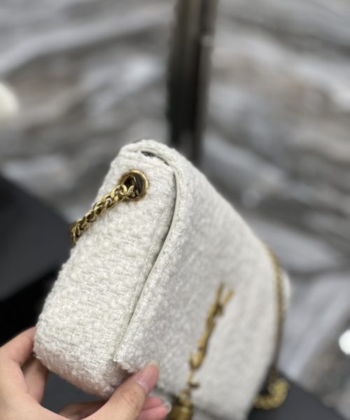 [REP 1:1] Saint Laurent Kate 99 Chain Bag With Tassel White For Women, Women's Bags 10.2in/26cm YSL