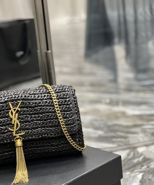 [REP 1:1] Saint Laurent Kate Medium Chain Bag Black For Women 10.2in/26cm YSL