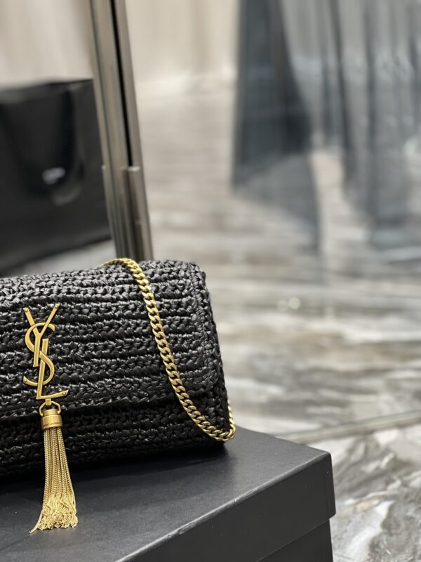 [REP 1:1] Saint Laurent Kate Medium Chain Bag Black For Women 10.2in/26cm YSL