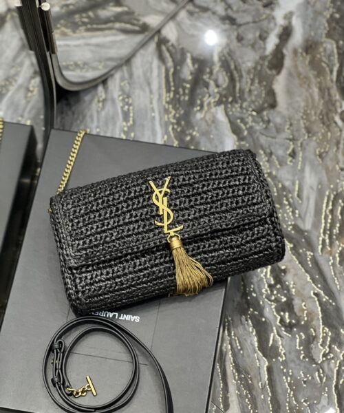 [REP 1:1] Saint Laurent Kate Medium Chain Bag Black For Women 10.2in/26cm YSL