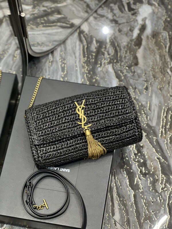 [REP 1:1] Saint Laurent Kate Medium Chain Bag Black For Women 10.2in/26cm YSL