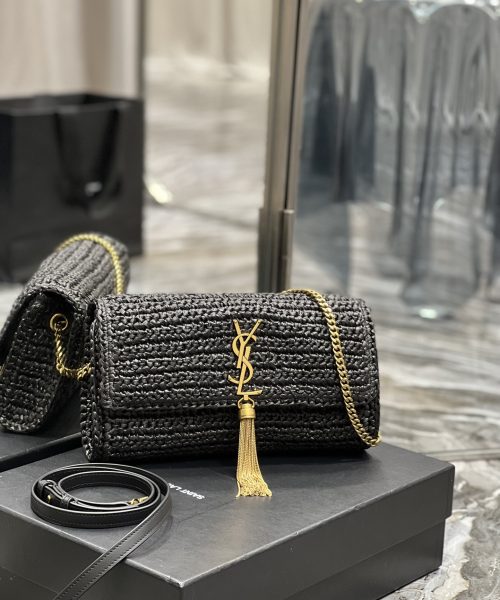 [REP 1:1] Saint Laurent Kate Medium Chain Bag Black For Women 10.2in/26cm YSL