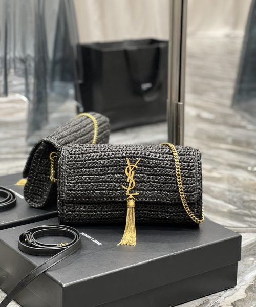 [REP 1:1] Saint Laurent Kate Medium Chain Bag Black For Women 10.2in/26cm YSL