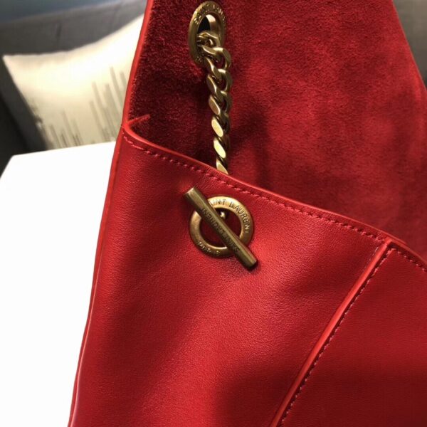 [REP 1:1] Saint Laurent Kate Medium Chain Bag In Grain De Poudre Red For Women 9.4in/24cm YSL 364021BOW0J6008