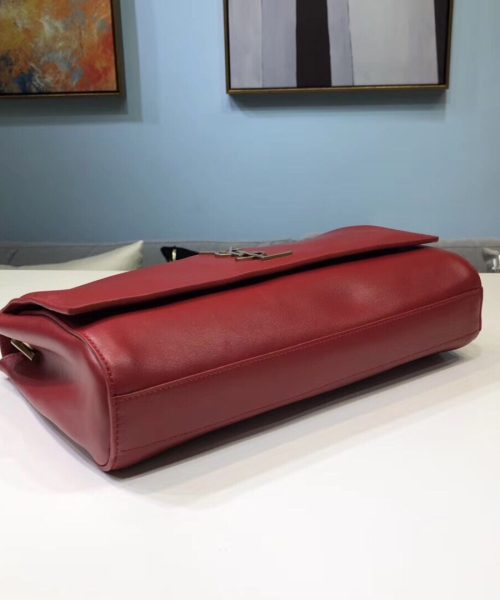[REP 1:1] Saint Laurent Kate Medium Chain Bag In Grain De Poudre Red For Women 9.4in/24cm YSL 364021BOW0J6008