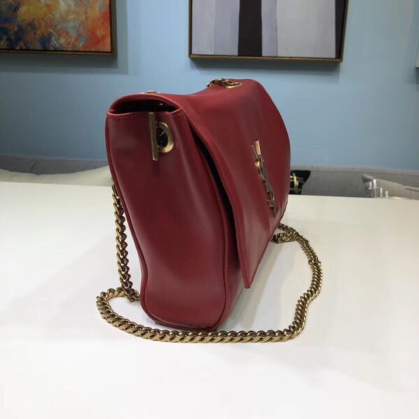 [REP 1:1] Saint Laurent Kate Medium Chain Bag In Grain De Poudre Red For Women 9.4in/24cm YSL 364021BOW0J6008
