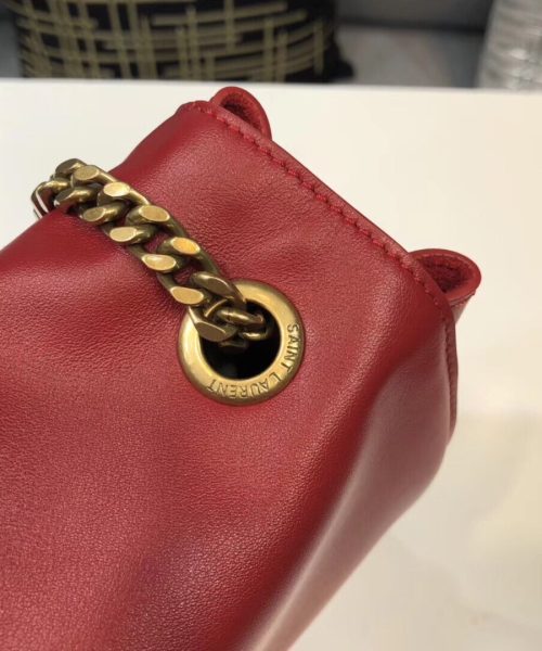 [REP 1:1] Saint Laurent Kate Medium Chain Bag In Grain De Poudre Red For Women 9.4in/24cm YSL 364021BOW0J6008