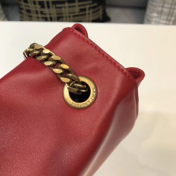[REP 1:1] Saint Laurent Kate Medium Chain Bag In Grain De Poudre Red For Women 9.4in/24cm YSL 364021BOW0J6008