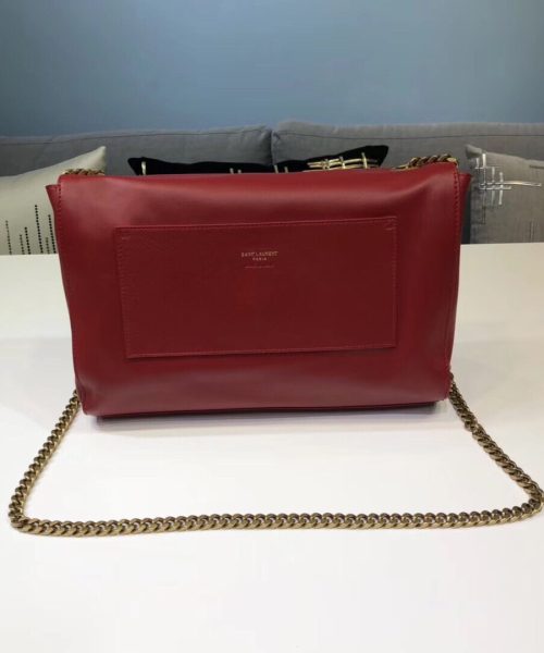 [REP 1:1] Saint Laurent Kate Medium Chain Bag In Grain De Poudre Red For Women 9.4in/24cm YSL 364021BOW0J6008