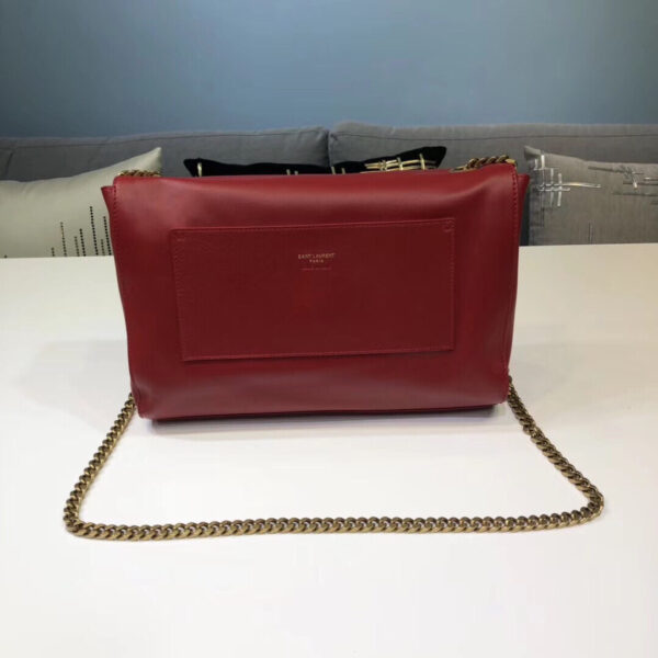 [REP 1:1] Saint Laurent Kate Medium Chain Bag In Grain De Poudre Red For Women 9.4in/24cm YSL 364021BOW0J6008