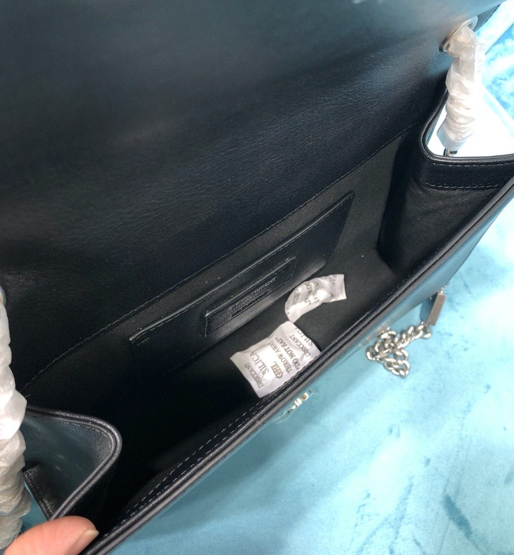 [REP 1:1] Saint Laurent Kate Medium Chain Bag With Tassel In Grain De Poudre Black For Women 9.4in/24cm YSL 354119BOW0N1000