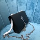 [REP 1:1] Saint Laurent Kate Medium Chain Bag With Tassel In Grain De Poudre Black For Women 9.4in/24cm YSL 354119BOW0N1000