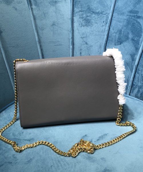 [REP 1:1] Saint Laurent Kate Medium Chain Bag With Tassel In Grain De Poudre Grey For Women 9.4in/24cm YSL