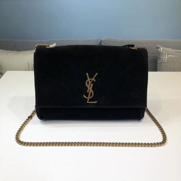 [REP 1:1] Saint Laurent Kate Medium Reversible Chain Bag Black For Women 28.5in/11.2cm YSL 5538040UD7W1000