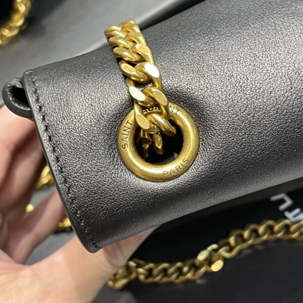 [REP 1:1] Saint Laurent Kate Medium Reversible Chain Bag Black In Suede With Gold Hardware For Women 11.2in/29cm YSL