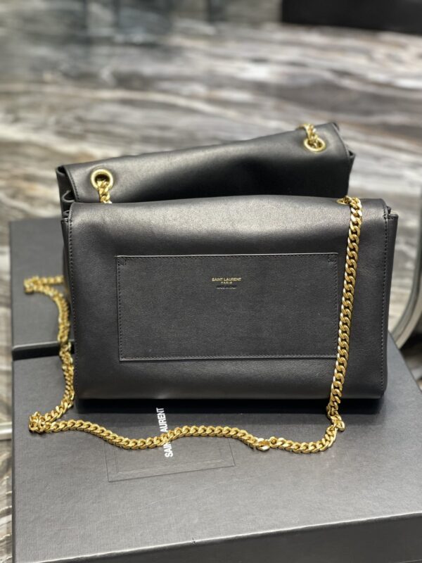 [REP 1:1] Saint Laurent Kate Medium Reversible Chain Bag Black In Suede With Gold Hardware For Women 11.2in/29cm YSL