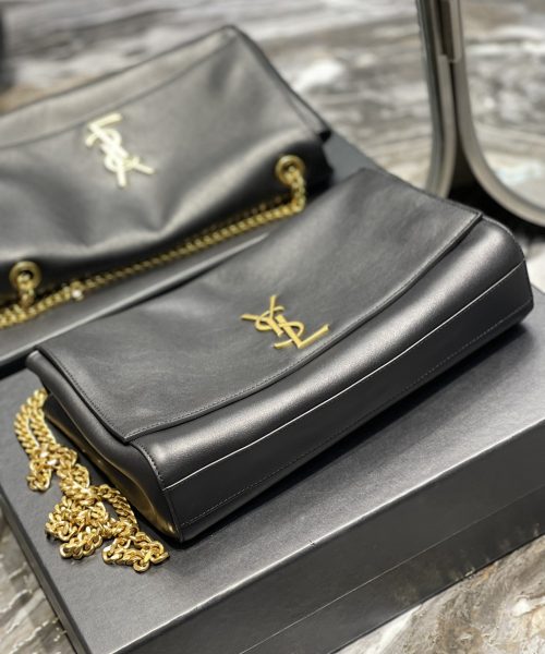[REP 1:1] Saint Laurent Kate Medium Reversible Chain Bag Black In Suede With Gold Hardware For Women 11.2in/29cm YSL