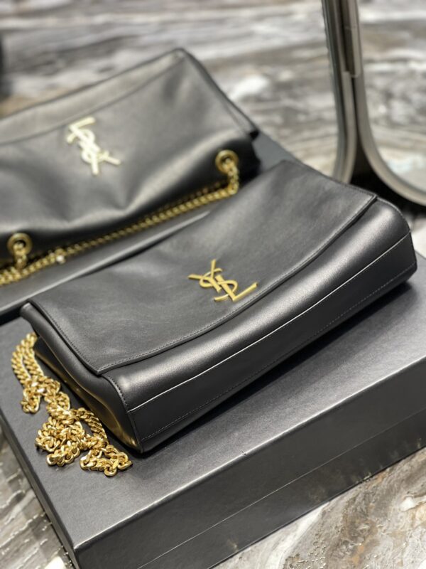 [REP 1:1] Saint Laurent Kate Medium Reversible Chain Bag Black In Suede With Gold Hardware For Women 11.2in/29cm YSL